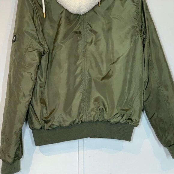 MXSOLD Hurley Babo Trim Bomber Jacket in Olive - Picture 9 of 15